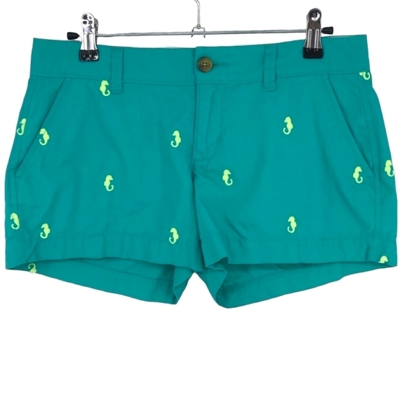 Old Navy Womens Seahorse Pattern Teal Shorts Size 2 - Picture 8 of 8